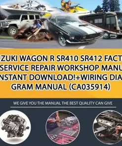 Suzuki Wagon R Sr410 Sr412 Factory Service Repair Workshop Manual Instant Download!+Wiring Diagram Manual (CA035914)
