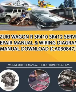 Suzuki Wagon R Sr410 Sr412 Service Repair Manual & Wiring Diagram Manual Download (CA030847)