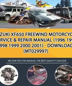 Suzuki Xf650 Freewind Motorcycle Service & Repair Manual (1996 1997 1998 1999 2000 2001) - Download! (MT029997)