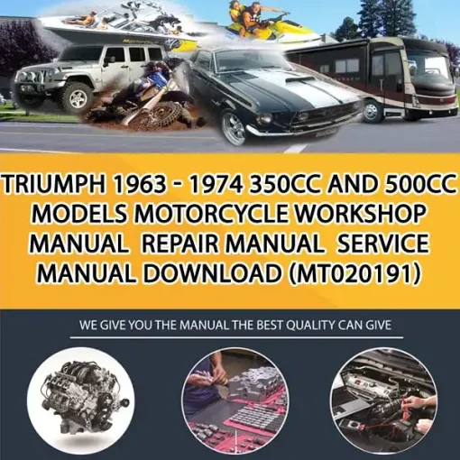 Triumph 1963 - 1974 350Cc And 500Cc Models Motorcycle Workshop Manual Repair Manual Service Manual Download (MT020191)