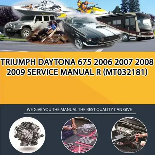 Triumph Daytona 675 2006 2007 2008 2009 Service Manual R (MT032181)