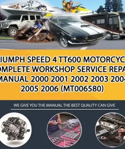 Triumph Speed 4 Tt600 Motorcycle Complete Workshop Service Repair Manual 2000 2001 2002 2003 2004 2005 2006 (MT006580)