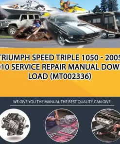 Triumph Speed Triple 1050 - 2005 2010 Service Repair Manual Download (MT002336)
