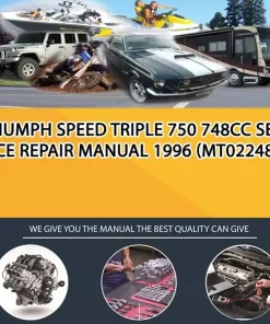 Triumph Speed Triple 750 748Cc Service Repair Manual 1996 (MT022485)