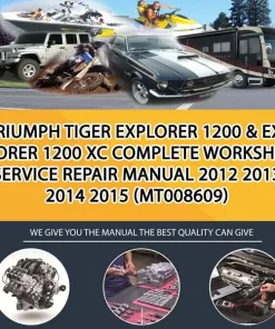Triumph Tiger Explorer 1200 & Explorer 1200 Xc Complete Workshop Service Repair Manual 2012 2013 2014 2015 (MT008609)