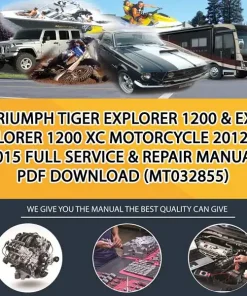Triumph Tiger Explorer 1200 & Explorer 1200 Xc Motorcycle 2012-2015 Full Service & Repair Manual Pdf Download (MT032855)