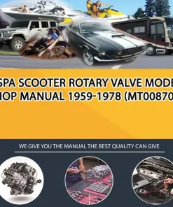 Vespa Scooter Rotary Valve Models Shop Manual 1959-1978 (MT008700)