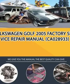 Volkswagen Golf 2005 Factory Service Repair Manual (CA028933)