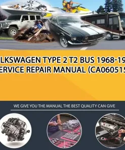 Volkswagen Type 2 T2 Bus 1968-1979 Service Repair Manual (CA060515)