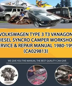 Volkswagen Type 3 T3 Vanagon Diesel Syncro Camper Workshop Service & Repair Manual 1980-1991 (CA029813)