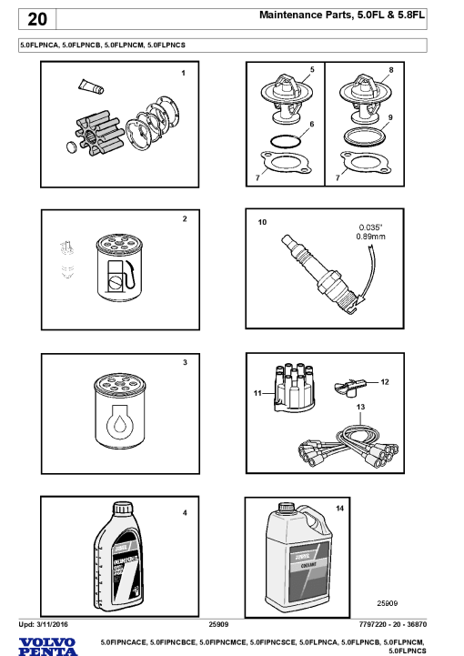 Volvo 5.0FIPN - CACE CBCE CMCE CSCE, 5.0FLPN- CA CB CM CS Engine Parts manual catalog PDF Download