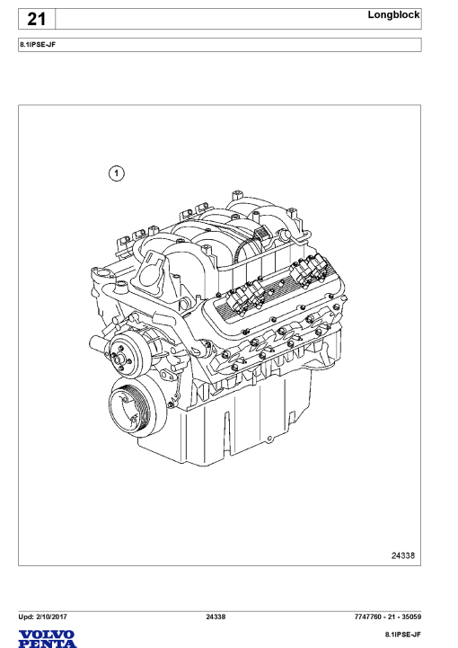 Volvo 8 1IPSE JF Engine Parts manual catalog PDF Download