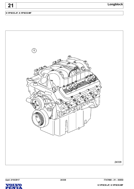 Volvo 8.1IPSCE JF, 8.1IPSCE MF Engine Parts manual catalog PDF Download