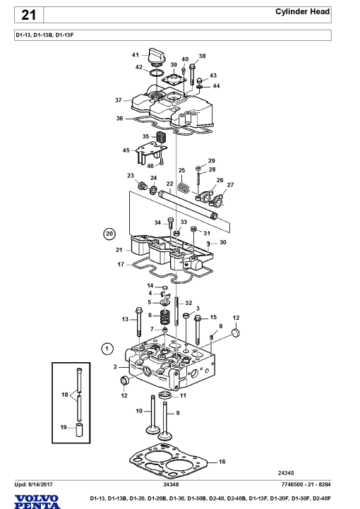 Volvo D1-13 20 40- B F, D2 40-B F Engine Parts manual catalog PDF Download