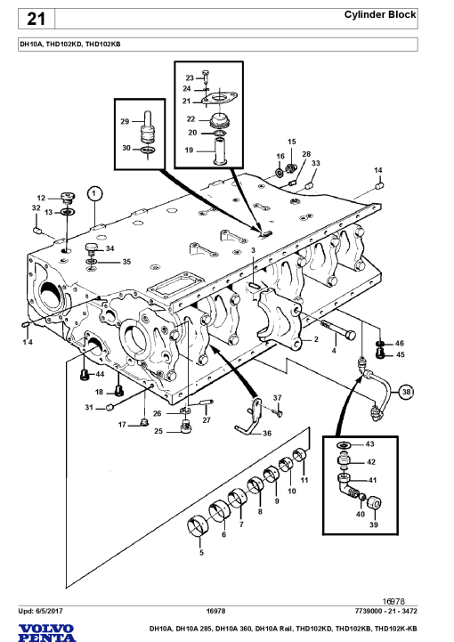 Volvo DH10A - 285 360, DH10A Rail, THD102-KDKB KKB Engine Parts manual catalog PDF Download