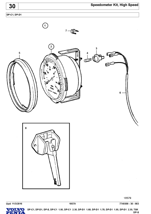 Volvo DP- C1 D1 S, DPC1- 1.95 2.30 1.68 1.78 1.95 2.30, TSKDP-S Parts manual catalog PDF Download
