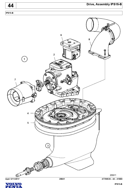 Volvo IPS15B Parts manual catalog PDF Download