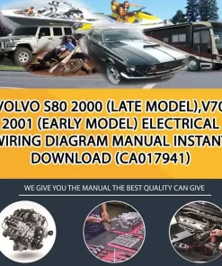 Volvo S80 2000 (Late Model),V70 2001 (Early Model) Electrical Wiring Diagram Manual Instant Download (CA017941)