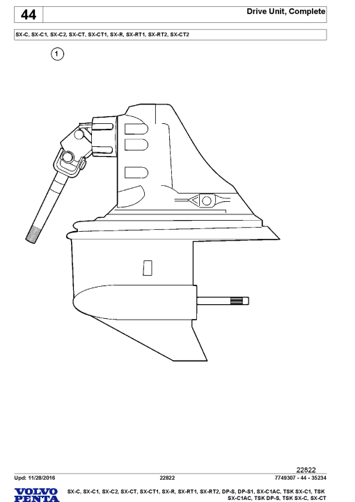 Volvo SX- C C1 C2 CT CT1 R RT1 RT2, DP- SS1 C1AC, TSKSX- C1 C1AC, TSKDPS, TSKSXC, SXCT Parts manual catalog PDF Download