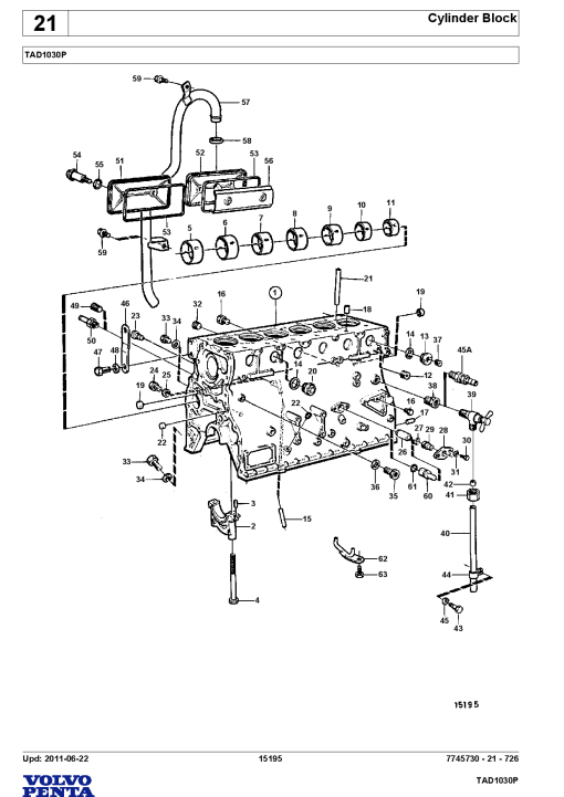 Volvo TAD1030P Engine Parts manual catalog PDF Download