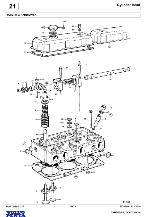Volvo TAMD72- PA WJA Engine Parts manual catalog PDF Download