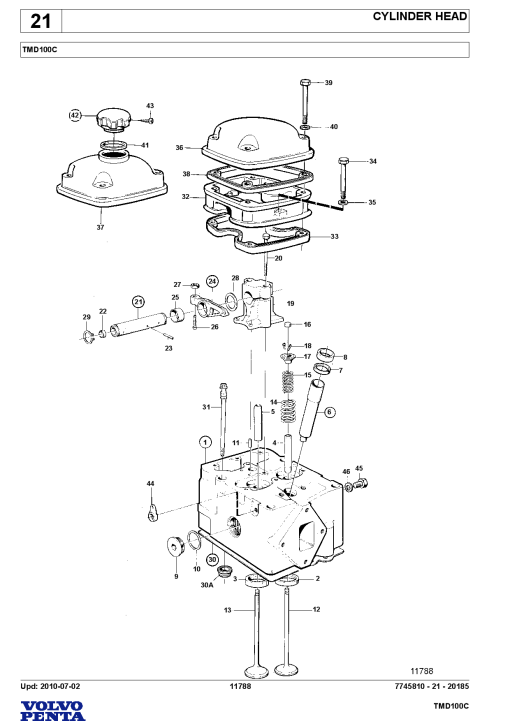 Volvo TMD100C Engine Parts manual catalog PDF Download