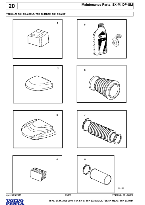 Volvo TSKs, 2006-2008, TSK SX - M MACLT MBAC MHP Parts manual catalog PDF Download