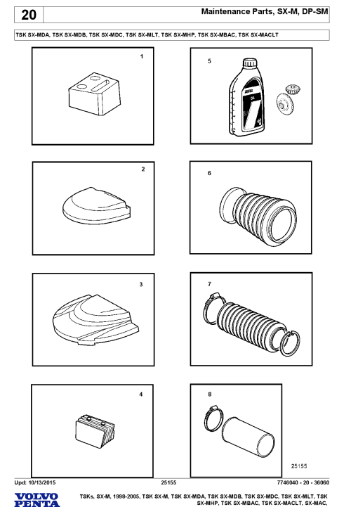 Volvo TSKs, SXM, 1998-2005, TSKSX- M MDA MDB MDC MLT MHP MBAC MACLT, SX-MAC Parts manual catalog PDF Download
