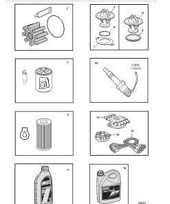 Volvo V8 270CEB Engine Parts manual catalog PDF Download