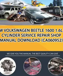 Vw Volkswagen Beetle 1600 1.6L 4 Cylinder Service Repair Shop Manual Download (CA060952)