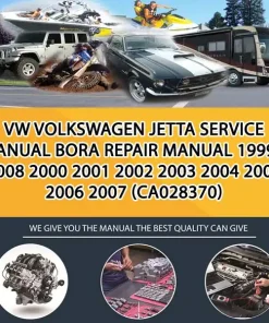 Vw Volkswagen Jetta Service Manual Bora Repair Manual 1999-2008 2000 2001 2002 2003 2004 2005 2006 2007 (CA028370)