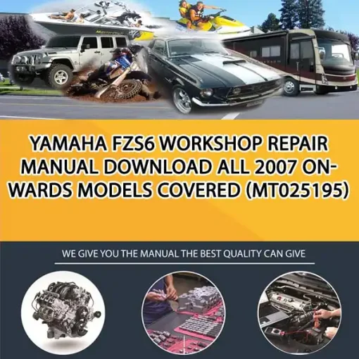 Yamaha Fzs6 Workshop Repair Manual Download All 2007 Onwards Models Covered (MT025195)