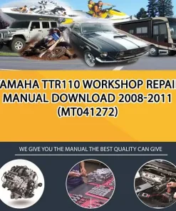 Yamaha Ttr110 Workshop Repair Manual Download 2008-2011 (MT041272)