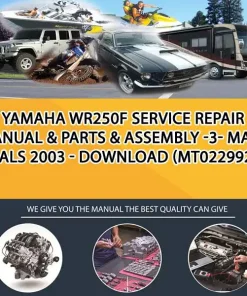 Yamaha Wr250F Service Repair Manual & Parts & Assembly -3- Manuals 2003 - Download (MT022992)