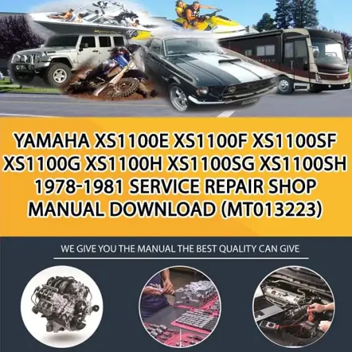 Yamaha Xs1100E Xs1100F Xs1100Sf Xs1100G Xs1100H Xs1100Sg Xs1100Sh 1978-1981 Service Repair Shop Manual Download (MT013223)