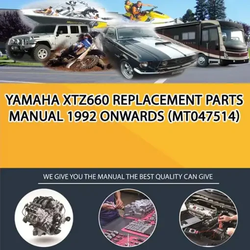 Yamaha Xtz660 Replacement Parts Manual 1992 Onwards (MT047514)