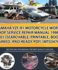Yamaha Yzf-R1 Motorcycle Workshop Service Repair Manual 1998-2001 (Searchable, Printable, Bookmarked, Ipad-Ready Pdf) (MT034769)