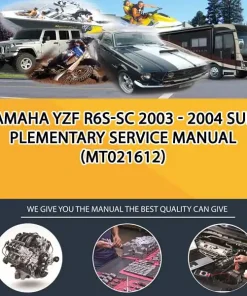 Yamaha Yzf R6S-Sc 2003 - 2004 Supplementary Service Manual (MT021612)