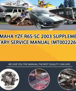 Yamaha Yzf R6S-Sc 2003 Supplementary Service Manual (MT002226)