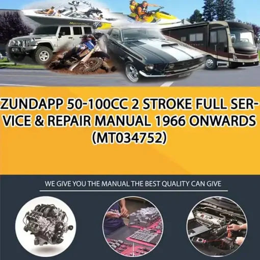 Zundapp 50-100Cc 2 Stroke Full Service & Repair Manual 1966 Onwards (MT034752)