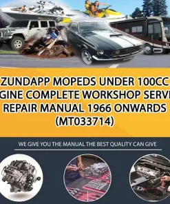 Zundapp Mopeds Under 100Cc Engine Complete Workshop Service Repair Manual 1966 Onwards (MT033714)