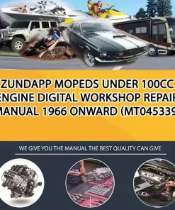 Zundapp Mopeds Under 100Cc Engine Digital Workshop Repair Manual 1966 Onward (MT045339)