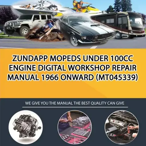 Zundapp Mopeds Under 100Cc Engine Digital Workshop Repair Manual 1966 Onward (MT045339)