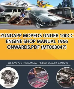 Zundapp Mopeds Under 100Cc Engine Shop Manual 1966 Onwards.Pdf (MT003047)