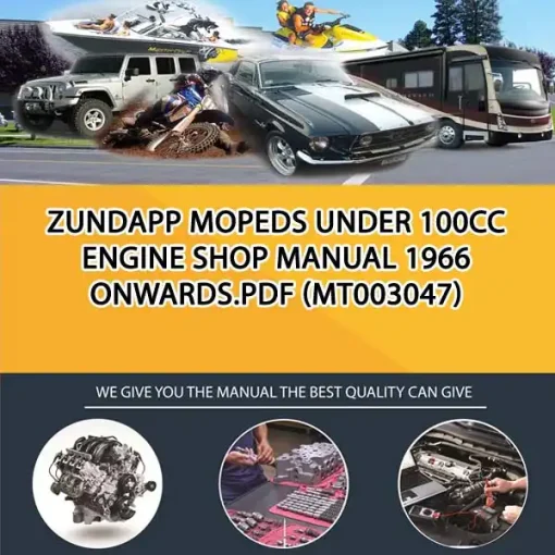 Zundapp Mopeds Under 100Cc Engine Shop Manual 1966 Onwards.Pdf (MT003047)
