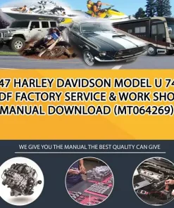 1947 Harley Davidson Model U 74Ci Pdf Factory Service & Work Shop Manual Download (MT064269)
