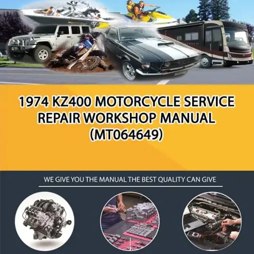 1974 Kz400 Motorcycle Service Repair Workshop Manual (MT064649)