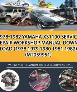1978-1982 Yamaha Xs1100 Service Repair Workshop Manual Download (1978 1979 1980 1981 1982) (MT059951)