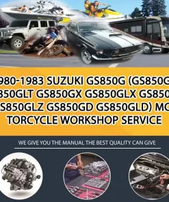 1980-1983 Suzuki Gs850G (Gs850Gt Gs850Glt Gs850Gx Gs850Glx Gs850Gz Gs850Glz Gs850Gd Gs850Gld) Motorcycle Workshop Service Manual (MT052221)