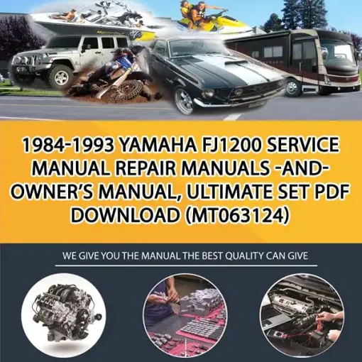 1984-1993 Yamaha Fj1200 Service Manual Repair Manuals -And- Owner'S Manual, Ultimate Set Pdf Download (MT063124)